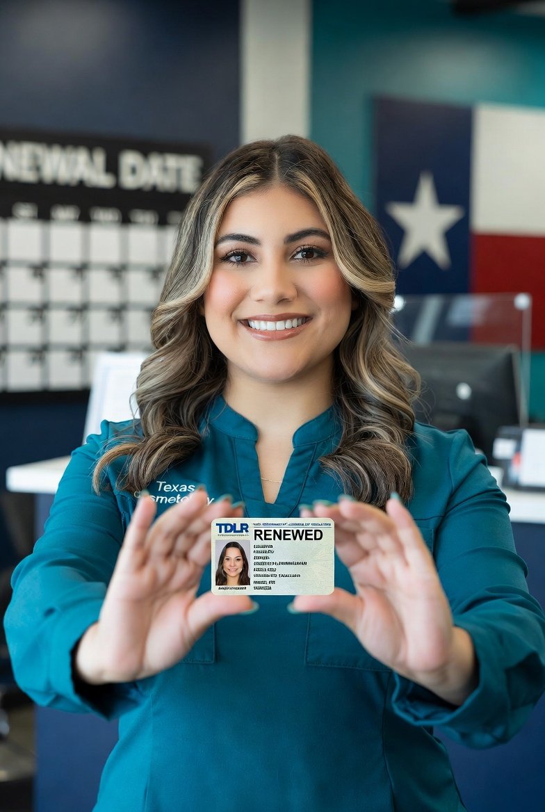 What are the steps to renew a cosmetology license in Texas