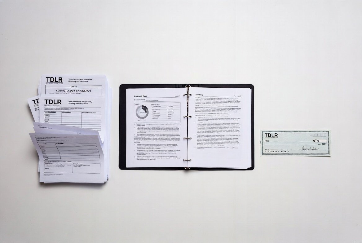 TDLR application documents flat-lay