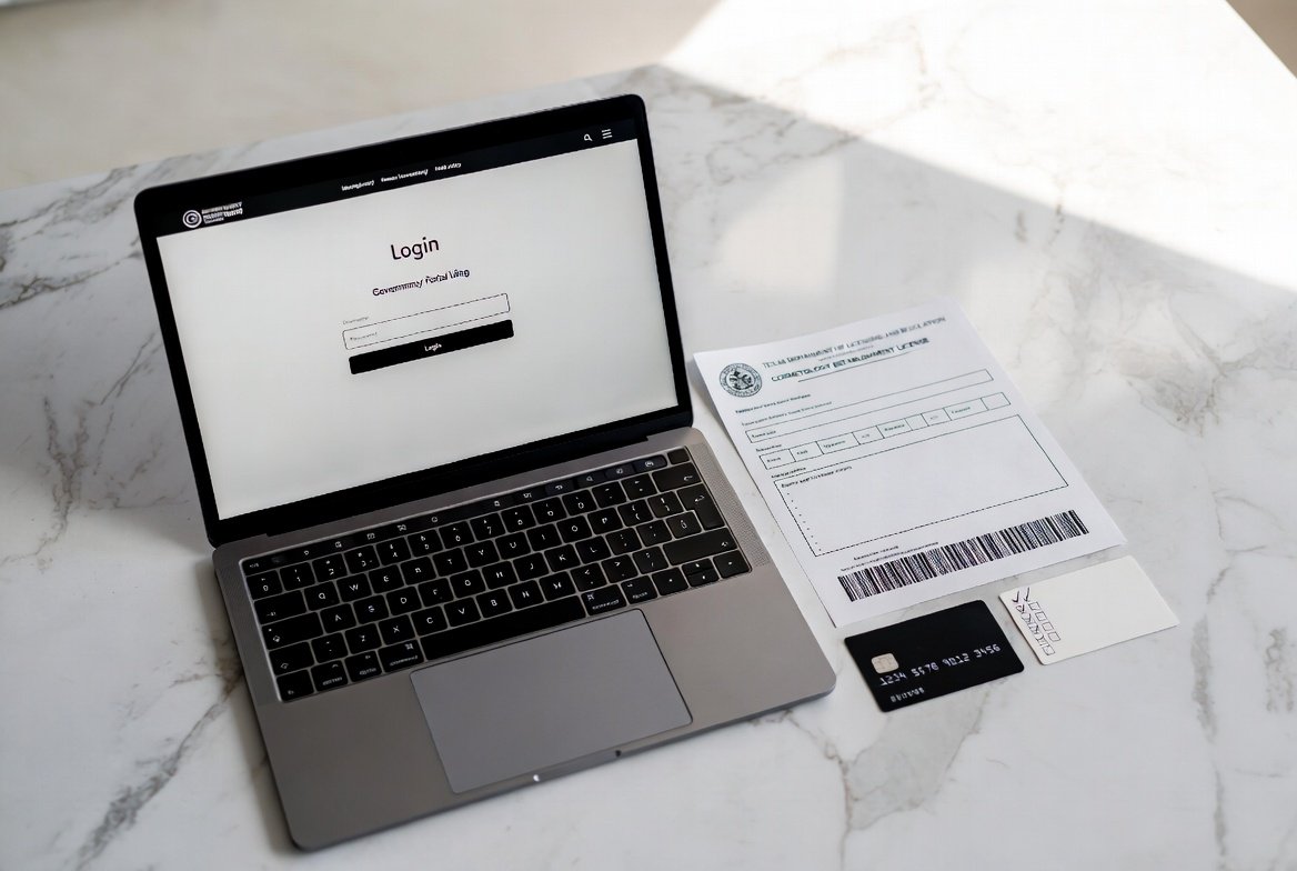 TDLR online renewal steps laid out with documents and checklist