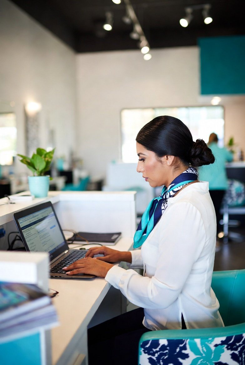 Texas cosmetologist verifying TDLR continuing education providers online before renewal
