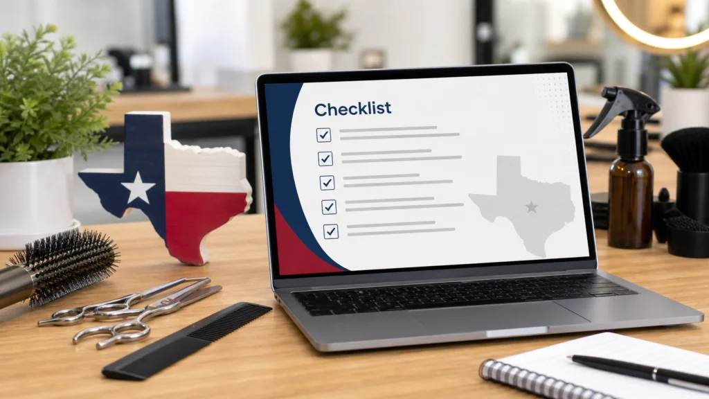 Checklist for preparing to renew a Texas cosmetology license