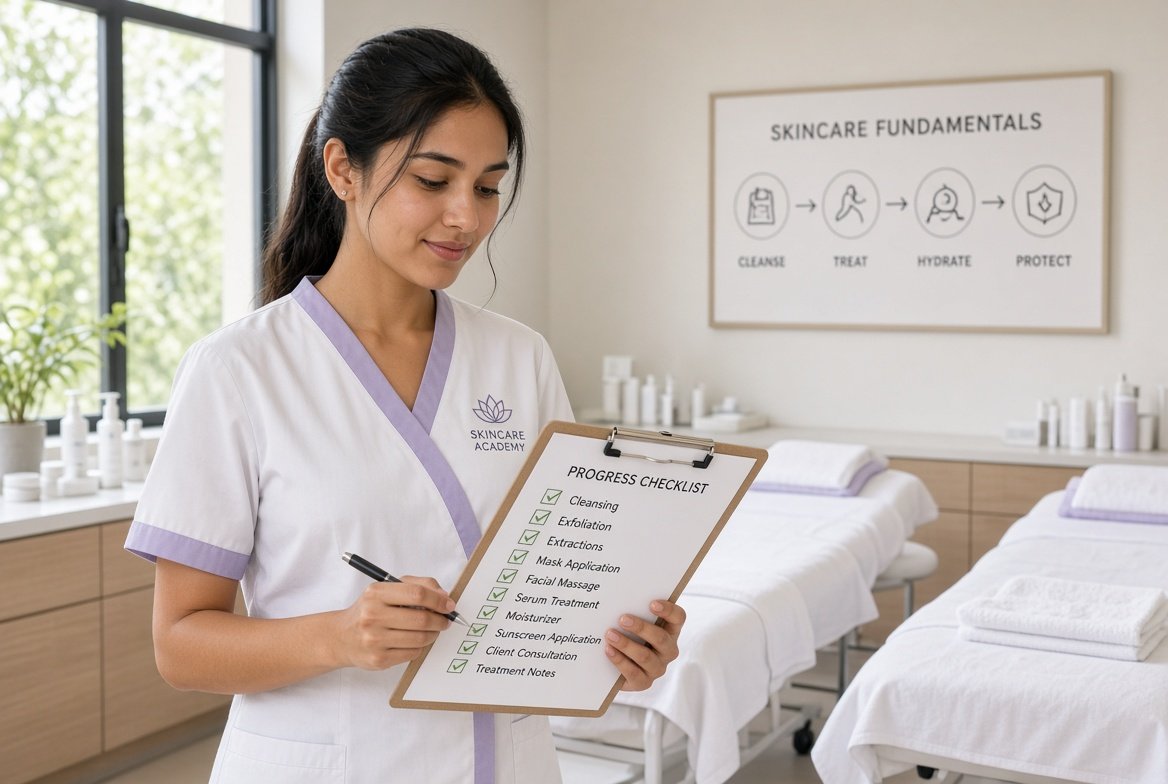 Texas esthetician student tracking 750 training hours