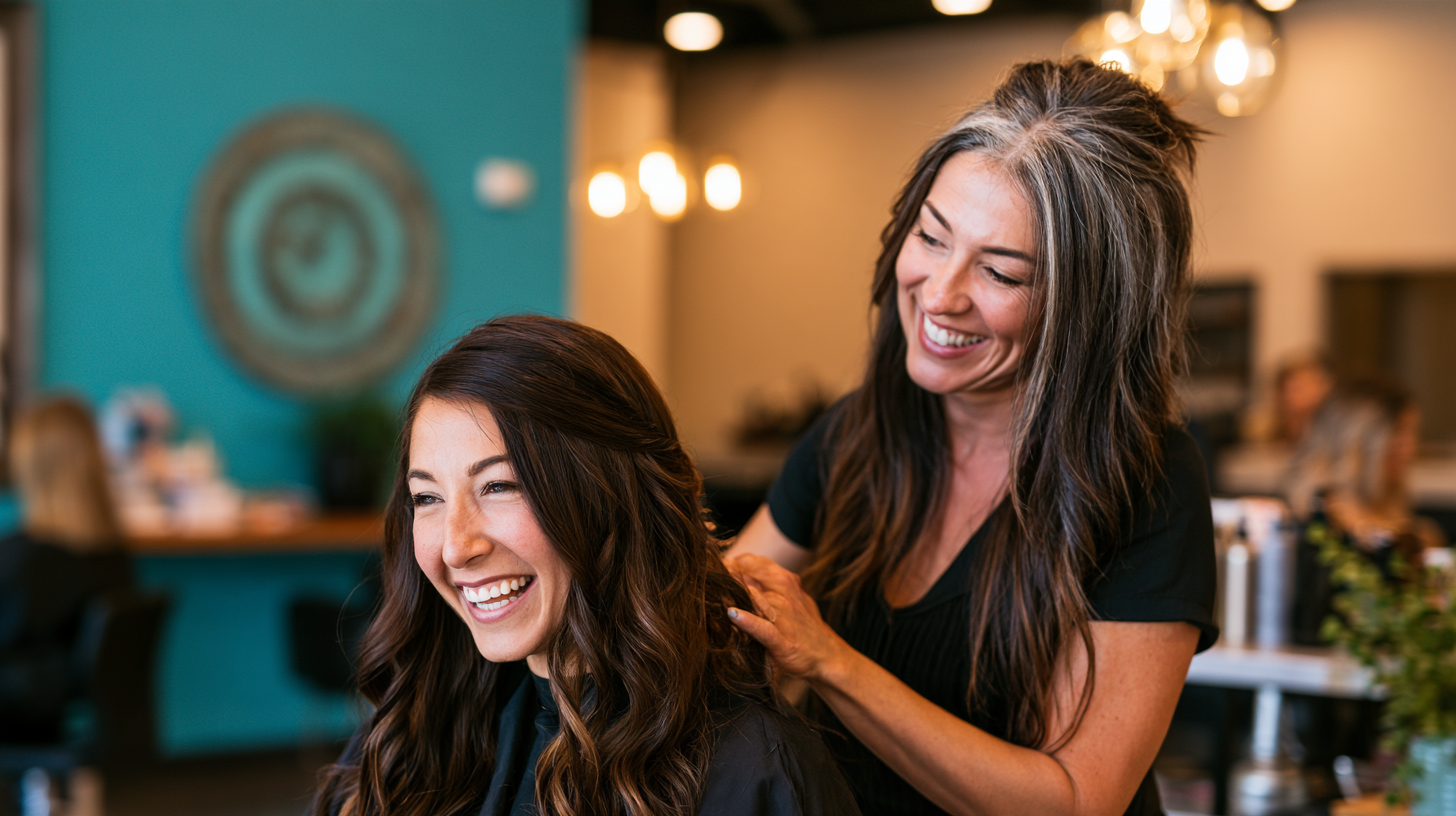 Licensed Texas cosmetologist working in a salon