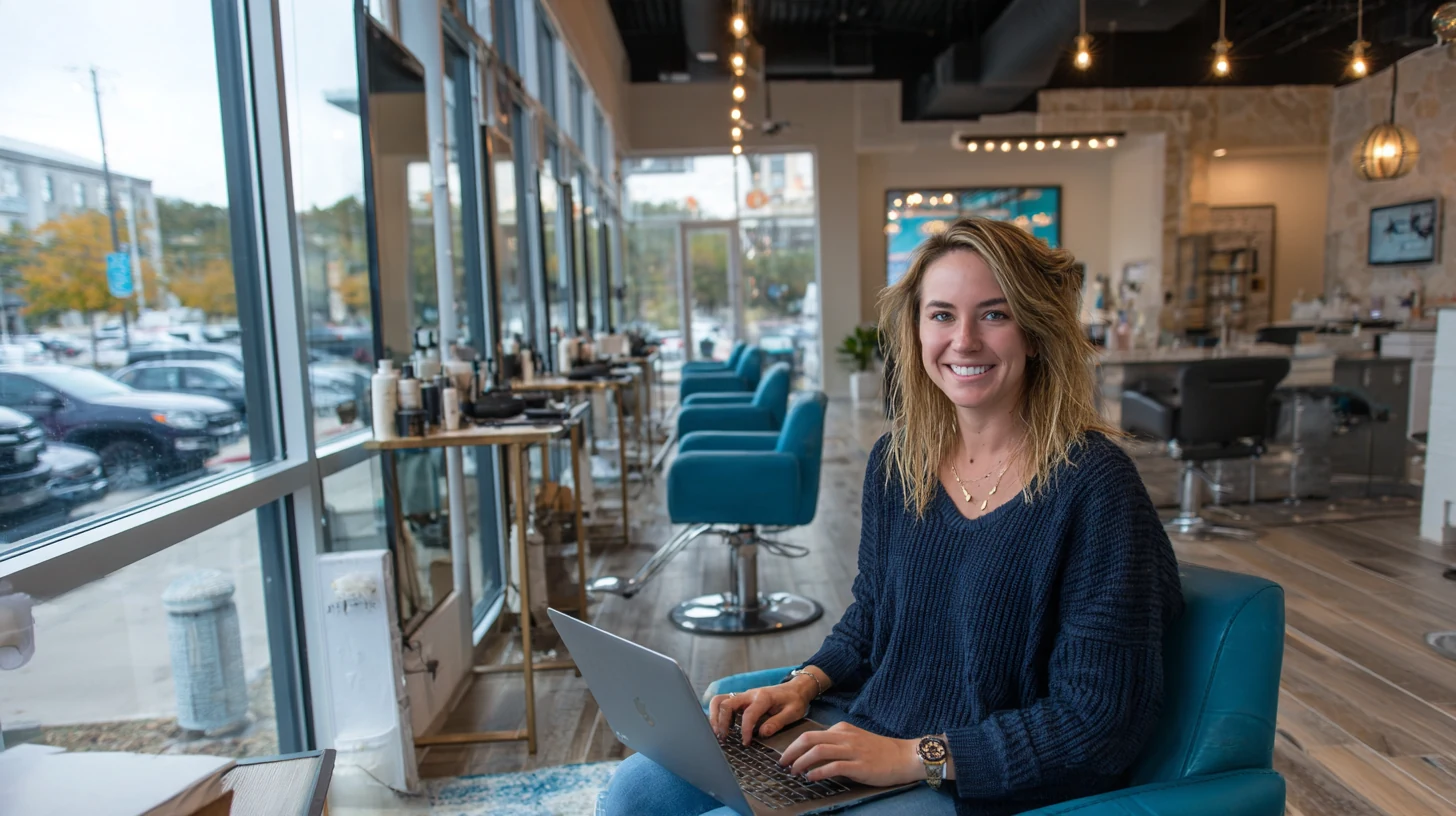 Texas stylist completing an online CE course for license renewal