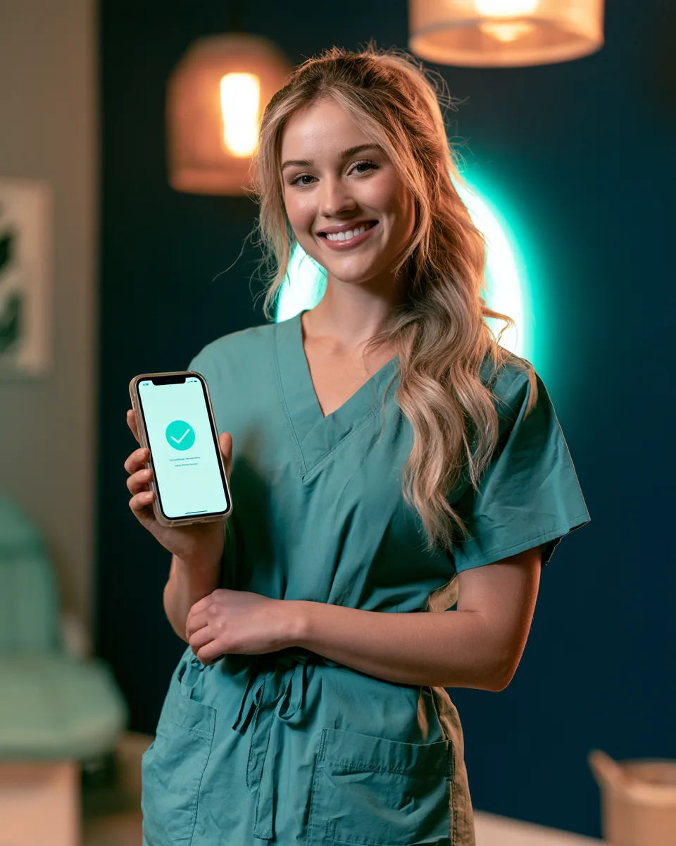 Esthetician finishing a TDLR-approved 4-hour CE course online before license renewal